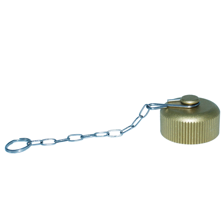Cap with chain for Bronze Air Hose Coupling, M42x2, Bronze, IMPA 351058