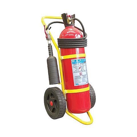 Anaf Carbon dioxide fire extinguisher on trolley B type, 20 kg, IMPA 331044