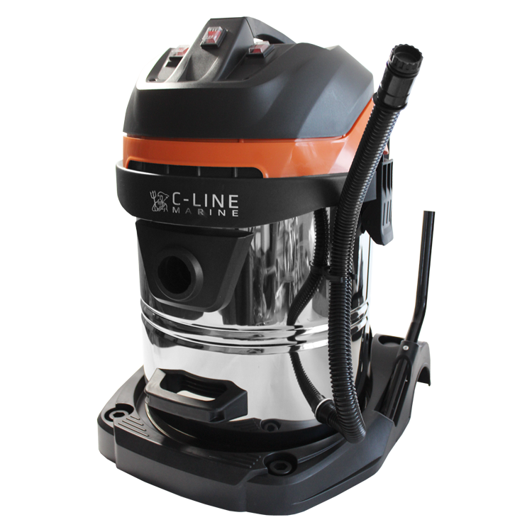 C-Line BJ141, Industrial Wet-dry vacuum cleaner, cap 60 Ltr, 230V 50/60Hz, 3000 W, SS housing, IPX4 certified, IMPA 590712