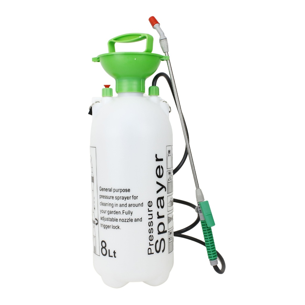 C-Line industrial plastic shoulder sprayer, 8 L reservoir, including hose and spraylance, IMPA 550662