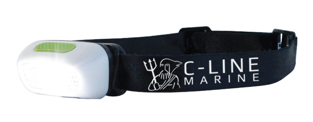 C-Line RHL-417, Rechargeable LED head torch, incl charger, 200 lumen, with SOS-function, red light option, IP44, Li-ion battery