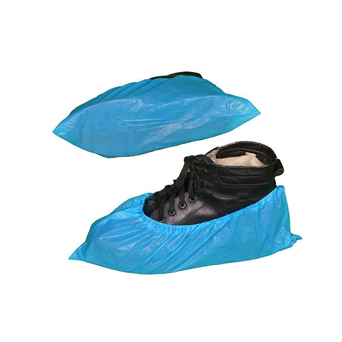 Schoenovertrek blauw CPE 410x150mm 0,040mu, 100 stuks, IMPA 190385