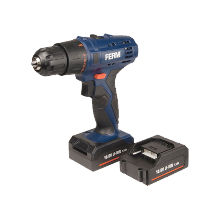 Ferm CDM1120 Cordless Drill 18 V,  2x 1.5 Ah Li-ion, with charger, IMPA 590906