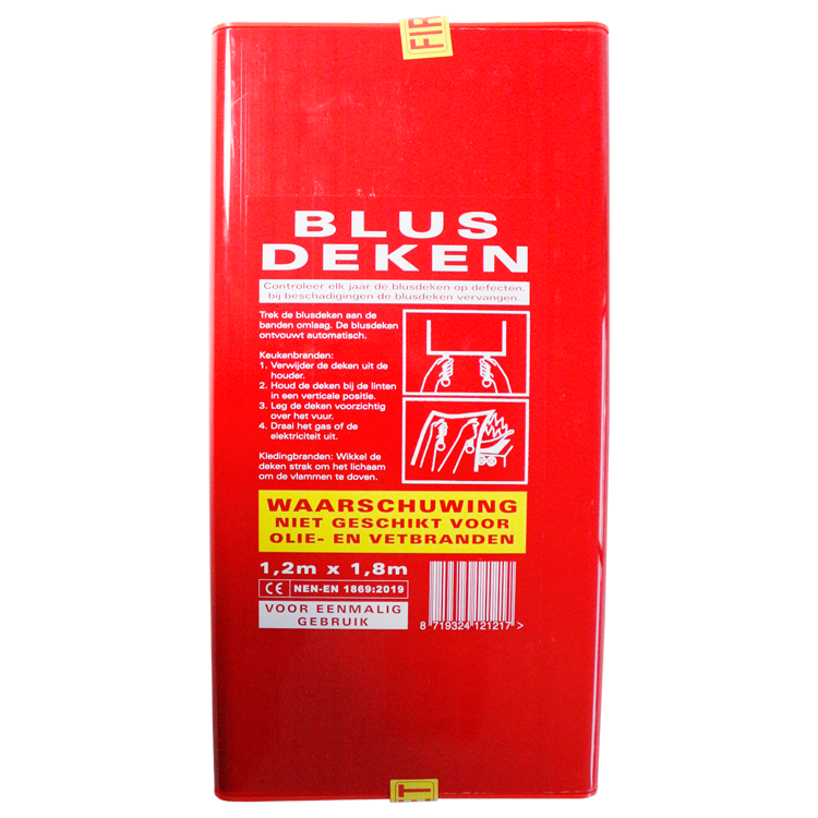 Fire blanket, 180 x 120 cm, in box, IMPA 330950
