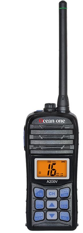Handheld marine radio A200V, Waterproof IP68, with display, IMPA 370133