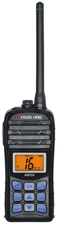 Handheld marine radio A600V, ATEX zone 1 & 2, Waterproof IP68, with display, IMPA 370134