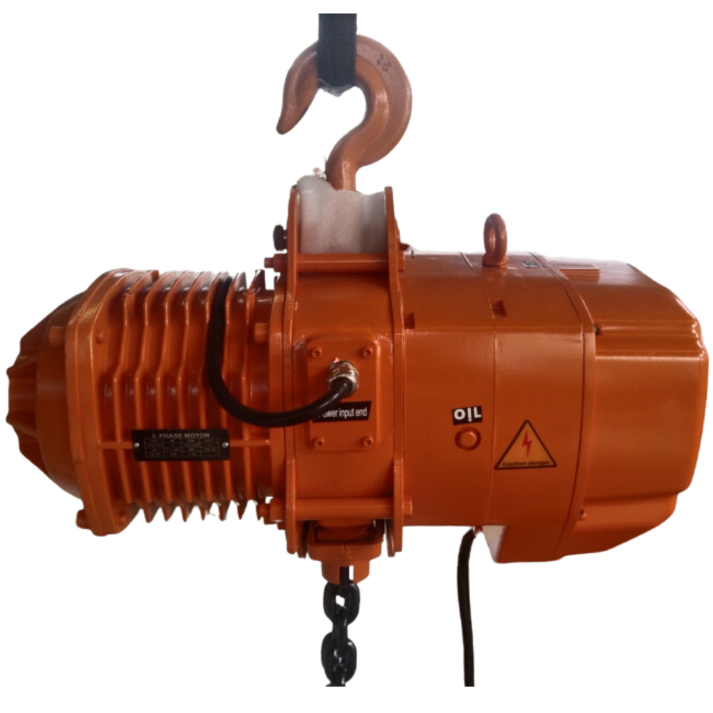 JTEC-A 2TS-3M, Electric Chain Hoist, 415V/3ph/50/60HZ, Single chain, Single speed, No trolley, 3 m chain incl, Lifting cap 2 ton