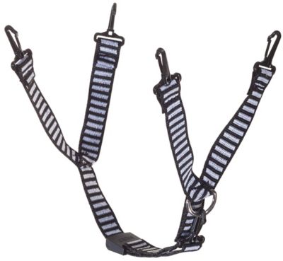 MSA 4 pts chinstrap V-Gard 520, zebra webbing bifurcated, p/n 10148055