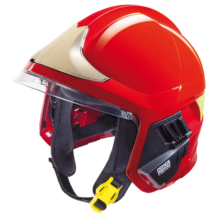 MSA Gallet F1 XF Fire Helmet,  non-vented, red, EN443, size M, IMPA 310531