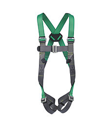 MSA HARNESS, V-FORM, BACK D-RING, FRONT LOOPS, SHOULDER LOOPS, BAYONET BUCKLES, XLG, EN, p/n 10180197 (SKU 11562)