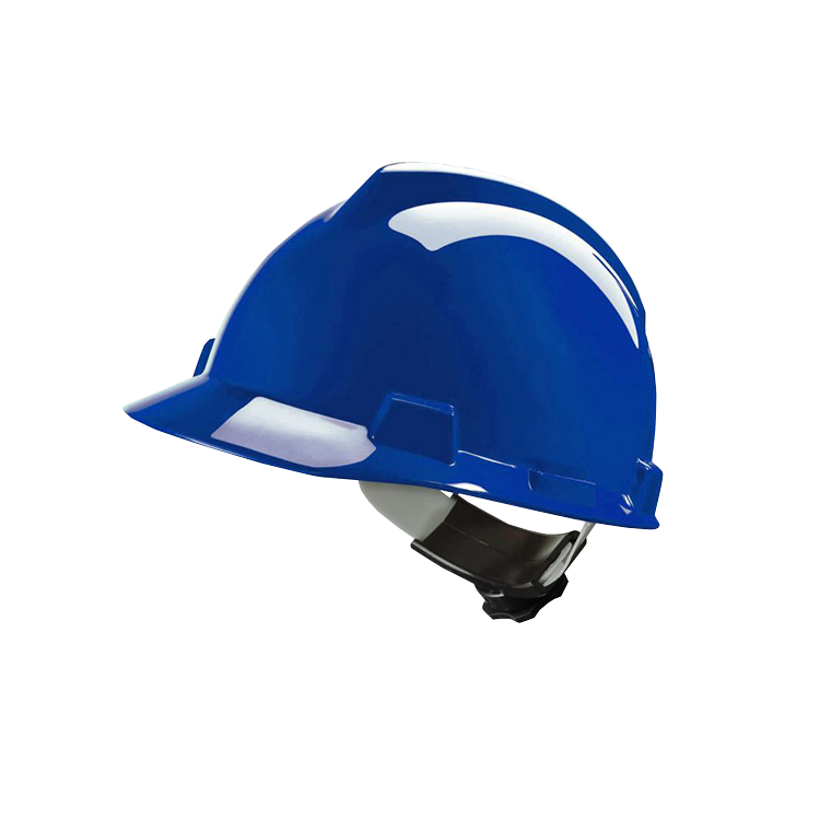 MSA V-Gard 200 Blue Safety Helmet with Fas-trac suspension, EN397, non-vented, IMPA 310204