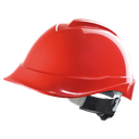 [10440] MSA V-Gard 200 Red Safety Helmet with Fas-trac suspension, EN397, non-vented, IMPA 310203