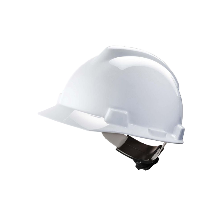 MSA V-Gard 200 White Safety Helmet with Fas-trac suspension, EN397, non-vented, IMPA 310202