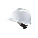 [10438] MSA V-Gard 200 Witte Veiligheidshelm met Fas-Trac binnenwerk, EN397, niet geventileerd, IMPA 310202