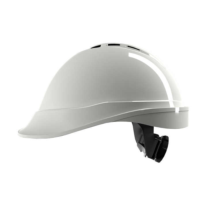 MSA V-Gard 200 Witte Veiligheidshelm met Fas-Trac binnenwerk, EN397, GEVENTILEERD, IMPA 310202