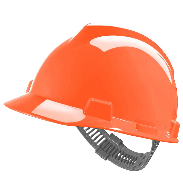 MSA V-Gard 500 Fluoriscerend Oranje Veiligheidshelm met Fas-Trac binnenwerk, EN397, Geventileerd, IMPA 310205