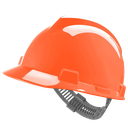 [10953] MSA V-Gard 500 Hi-Viz Orange Safety Helmet with Fas-Trac suspension, EN397, non-vented, IMPA 310205