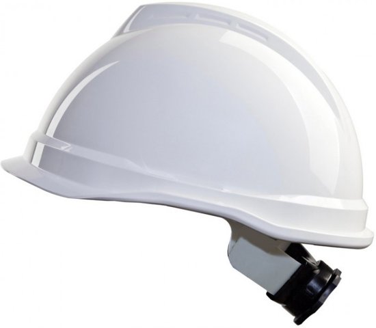 MSA V-Gard 520 Witte Veiligheidshelm met Fas-Trac binnenwerk, EN397, niet geventileerd, IMPA 310202