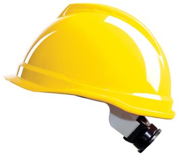 MSA V-Gard 520 Yellow Safety Helmet with Fas-Trac suspension, EN397, non-vented, IMPA 310304
