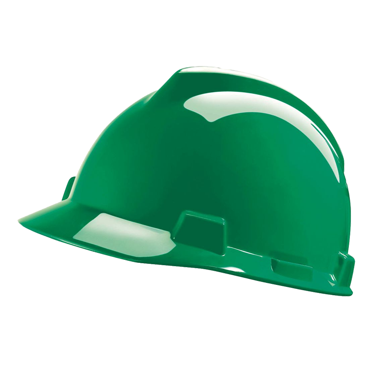 MSA V-Gard Groen Veiligheidshelm met Fas-Trac binnenwerk, EN397, niet geventileerd, IMPA 310106