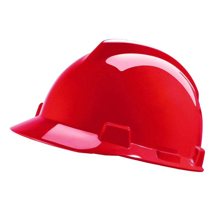 MSA V-Gard Rode Veiligheidshelm met Fas-Trac binnenwerk, EN397, niet geventileerd, IMPA 310105