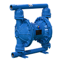 TETRA TDPK-25 SS/T, Pneumatische membraanpomp, roestvrij stalen frame, teflon membranen, in/uit 1", air inlet 1/2", IMPA 591716