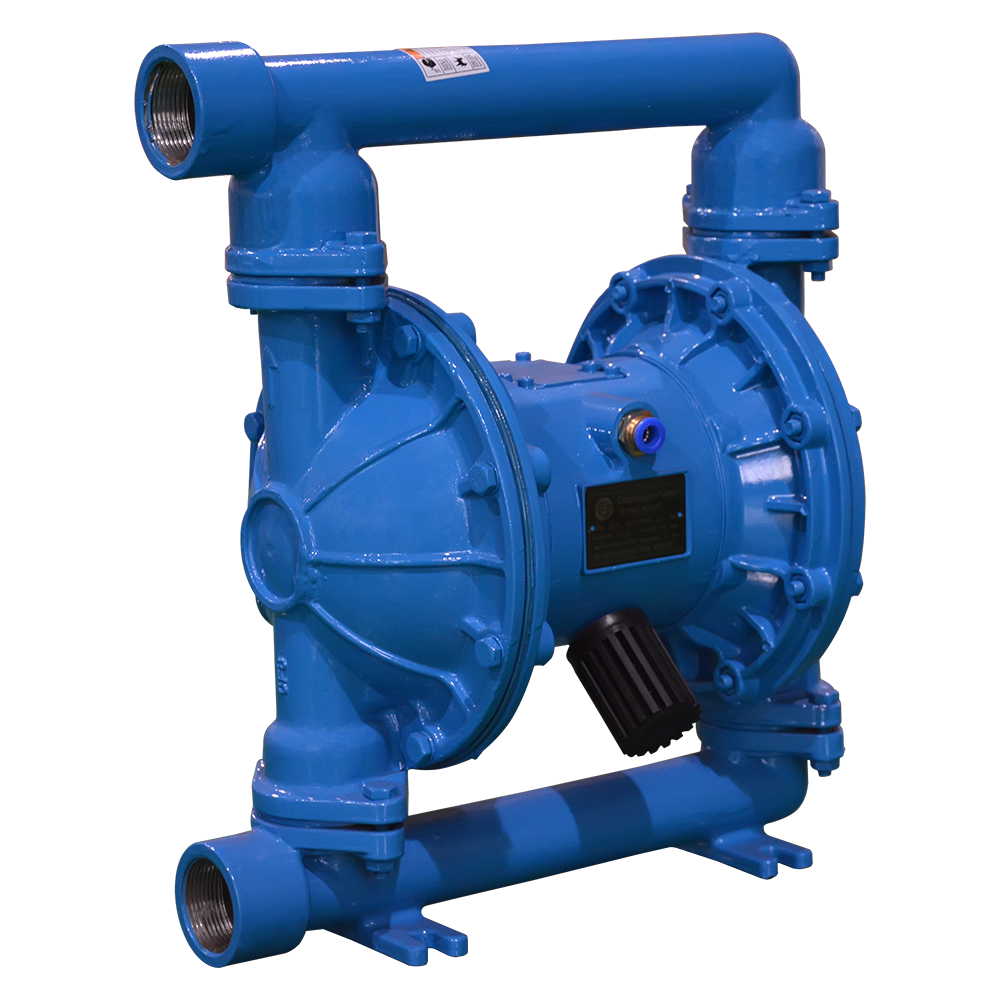 TETRA TDPK-40 SS/T Pneumatische membraanpomp, Roestvrij stalen frame, Teflon membranen, In/uit 1-1/2", air inlet 1/2", IMPA 591602