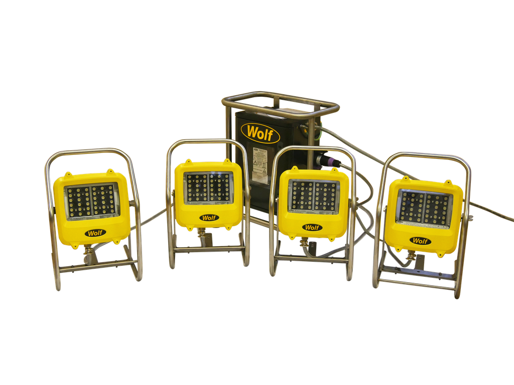 Wolf LL-235/T3, Tank lighting kit, 4 x WF-300XL + GRP Transformer 230 Volt to 24V, IMPA 331917