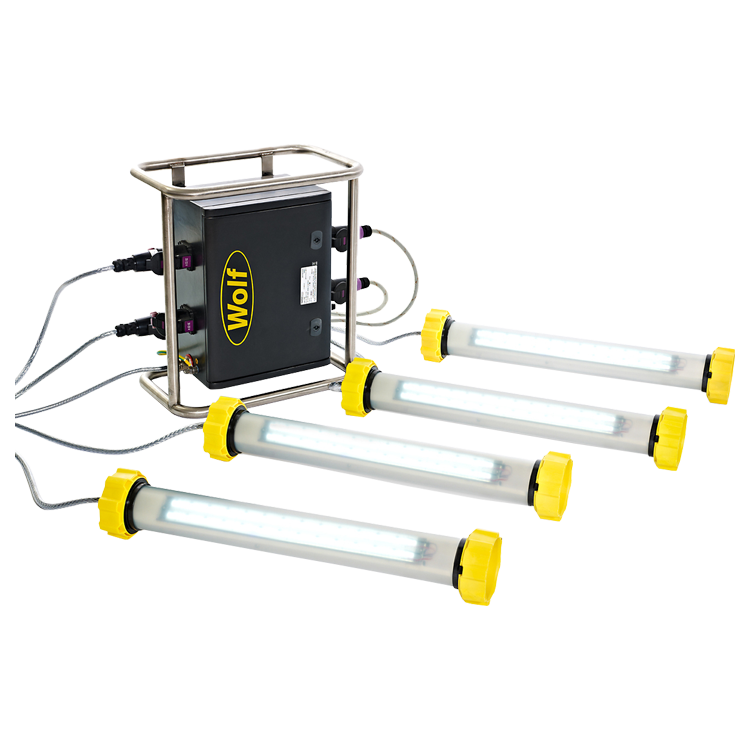 Wolf LX-285/T4, Tank lighting kit, 4 x LX-400/180LED + SS Transformer 230V to 24V, IMPA 331919