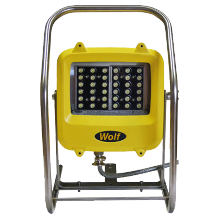 Wolf WF-300XL. ATEX LED Floodlite. 230 V. with 10 m cable, non linkable, IMPA 331906