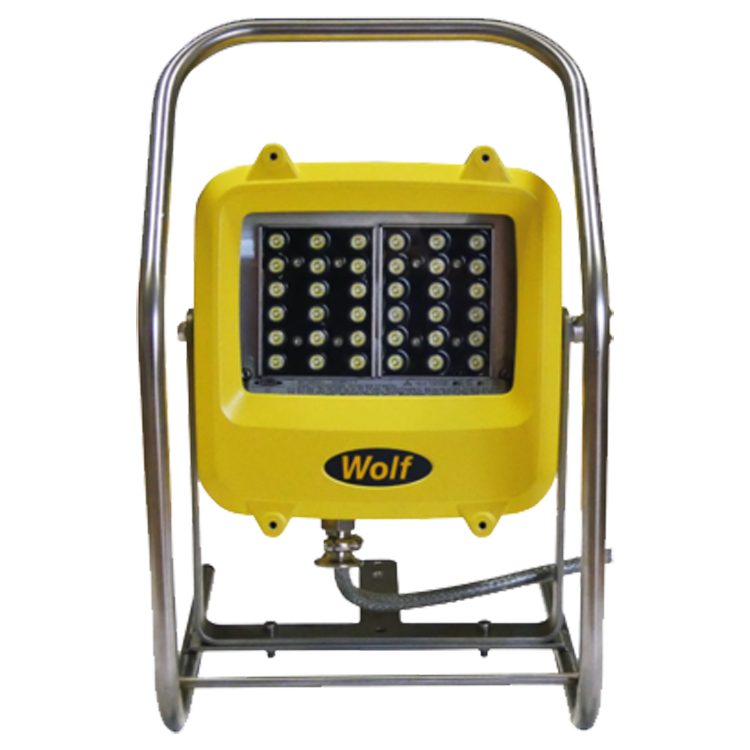 Wolf WF-300XL, ATEX LED Floodlite, 24 V, with 20 m cable, non linkable