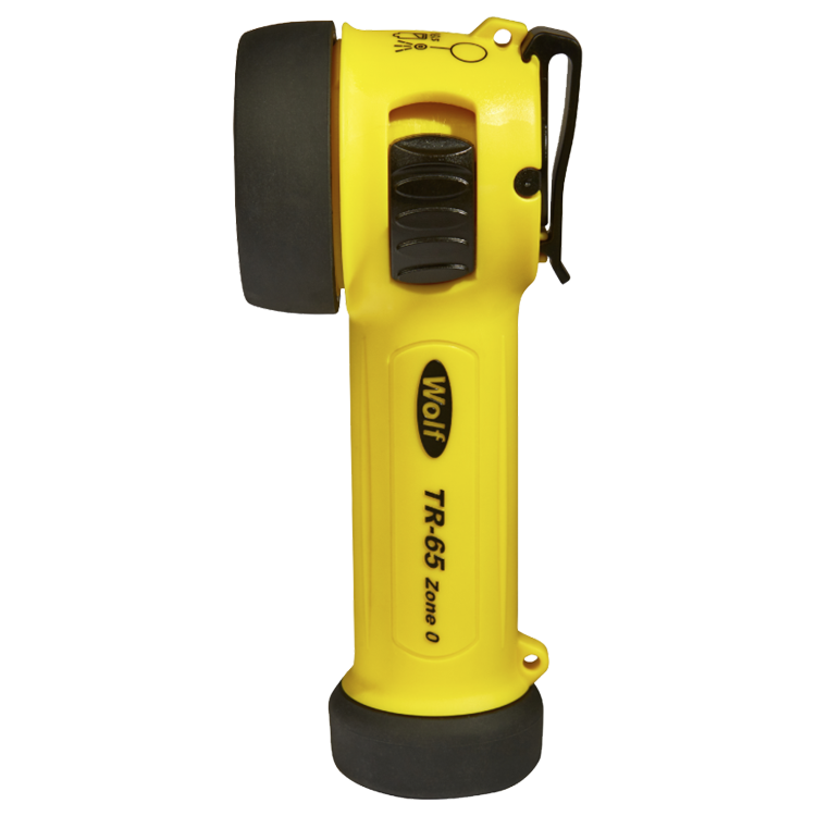 Wolf TR-65, ATEX LED torch, certified for zone 0, angled model, T3/T4