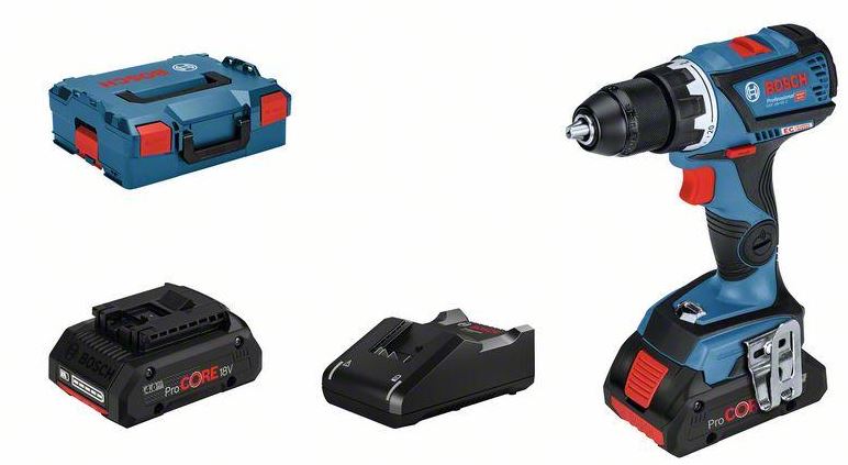 Bosch GSR 18V-60 C, Rechargeable Drill (60 Nm), with charger and 2 x 2,0 Ah battery