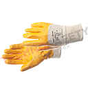 Handschoen Nitril, Gele coating, geventileerde rug, Cat 2, mt: 10/XL, IMPA 190102