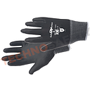 Nylon PU monteurs handschoenen, Zwart coating, Cat 2, Mt 9/L, IMPA 190104