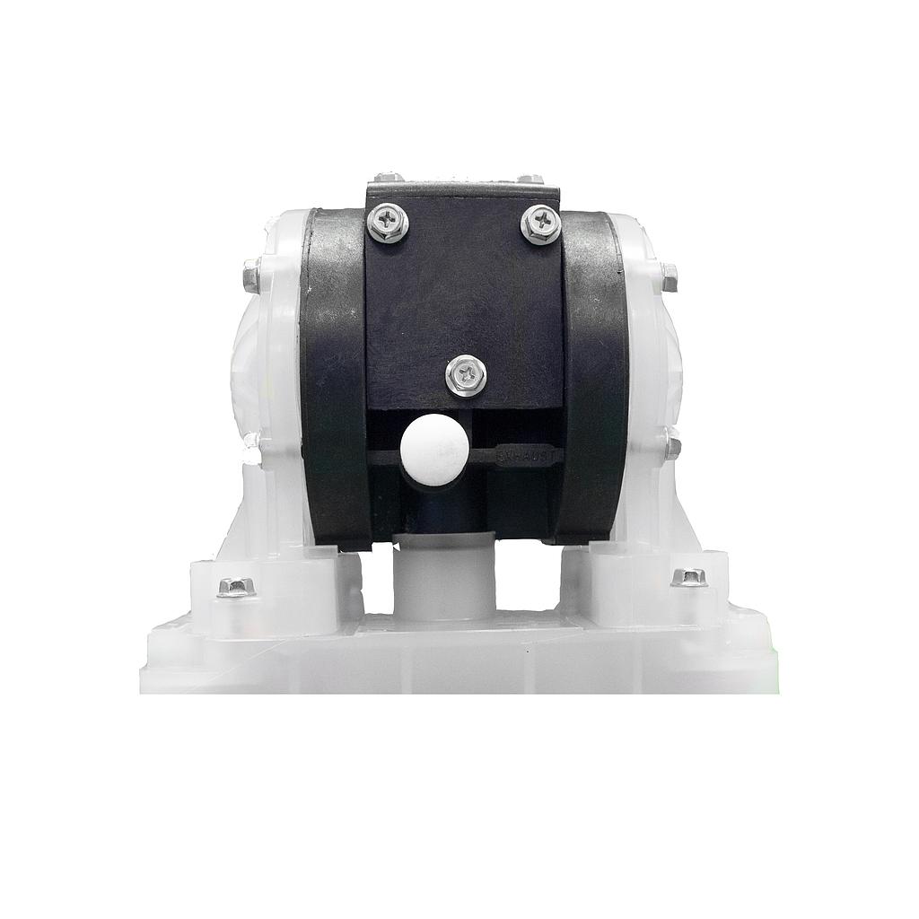 TETRA TDP-06 PP/T, Pneumatische membraanpomp, polypropyleen frame, teflon membranen, in/uit 1/4" NPT, air inlet 1/4", IMPA 591610