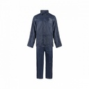 C-Line tweedelig regenpak met capuchon, Donker blauw met reflectie strepen, Polyerster/PVC, Volwassen maat XXL, IMPA 190414