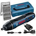 Bosch GO, rechargeable Screwdriver, built-in Li-Ion battery, incl charger and bitset, in plastic case