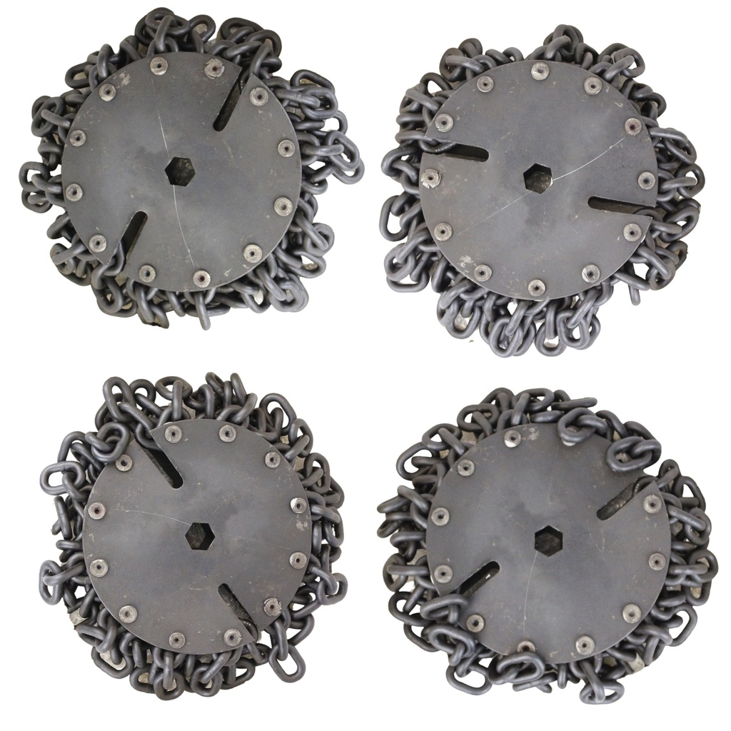 Replacement Heads for Rustibus 2000 Scaling Machine, Disposable chain drum, set of 4 pieces, part no. 200-0156, IMPA 591209