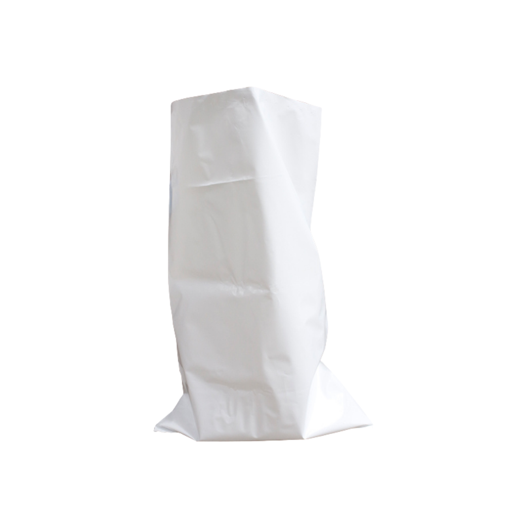 Stevige witte zakken, 55x90cm, LDPE, per 10 stuks