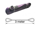 [12069] TETRA WSB-1T3M, Polyester webbing sling, Belt type, WLL 1 ton, Length 3 m, safety factor 7:1, EN1492-1, IMPA 232133