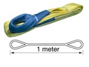 TETRA WSB-3T1M, Polyester hijsband, Werklast 3 ton, Lengte 1 m, Veiligheidsfactor 7:1, EN1492-1, IMPA 232171