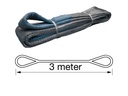 [12075] TETRA WSB-4T3M, Polyester hijsband, Werklast 4 ton, Lengte 3 m, Veiligheidsfactor 7:1, EN1492-1, IMPA 232195
