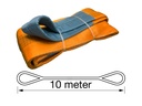 TETRA WSB-10T10M, Polyester hijsband, Werklast 10 ton, Lengte 10 m, Veiligheidsfactor 7:1, EN1492-1, IMPA 232195