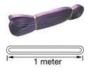 TETRA WSE-1T1M, Polyester eindloze hijsband, Werklast 1 ton, Lengte 1 m, Veiligheidsfactor 7:1, EN1492-1, IMPA 232196