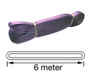 TETRA WSE-1T6M, Polyester eindloze hijsband, Werklast 1 ton, Lengte 6 m, Veiligheidsfactor 7:1, EN1492-1, IMPA 232196