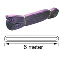 [12086] TETRA WSE-1T6M, Polyester webbing sling, Endless type, WLL 1 ton, Length 6 m, safety factor 7:1, EN1492-1, IMPA 232196