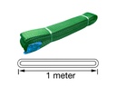 TETRA WSE-2T1M, Polyester eindloze hijsband, Werklast 2 ton, Lengte 1 m, Veiligheidsfactor 7:1, EN1492-1, IMPA 232196