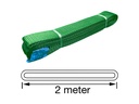 TETRA WSE-2T2M, Polyester eindloze hijsband, Werklast 2 ton, Lengte 2 m, Veiligheidsfactor 7:1, EN1492-1, IMPA 232196