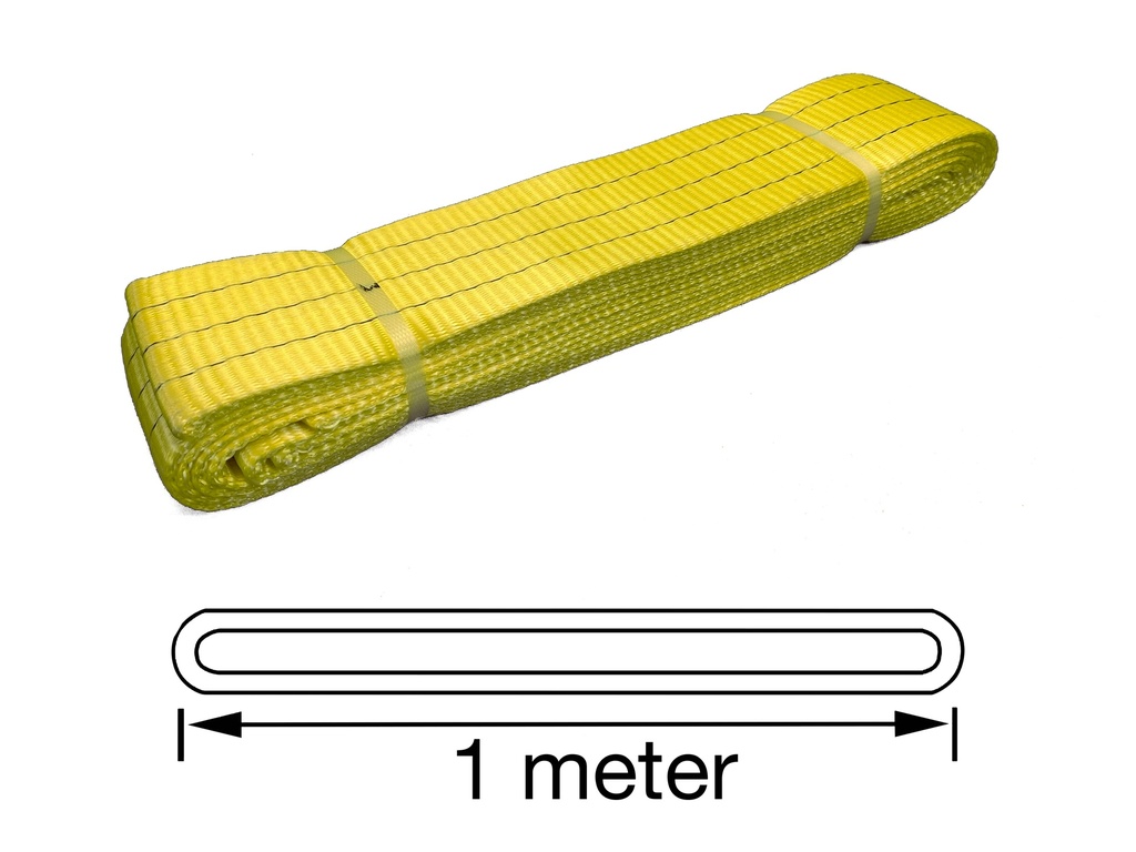 TETRA WSE-3T1M, Polyester eindloze hijsband, Werklast 3 ton, Lengte 1 m, Veiligheidsfactor 7:1, EN1492-1, IMPA 232196